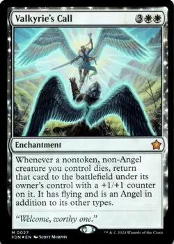 MTG Valkyrie's Call Foil NM Foundations Magic 27 - Image 1