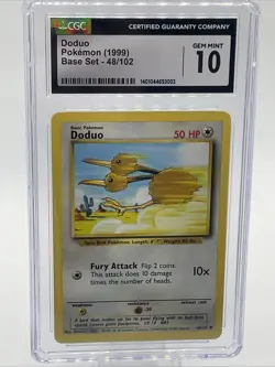 Gem Mint - 1999 Pokemon Doduo Base Set 48/102 CGC 10 - Image 1