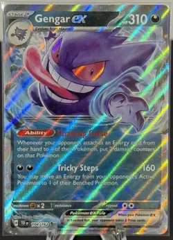 Pokemon TCG Gengar ex 104/162 Double Rare Scarlet & Violet Temporal Forces [NM] - Image 1