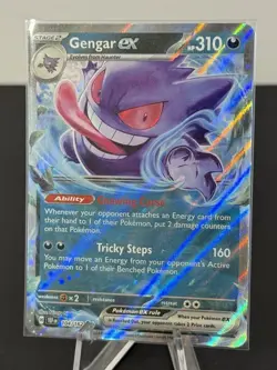 Pokemon TCG Gengar ex 104/162 Double Rare Scarlet & Violet Temporal Forces [NM] - Image 3