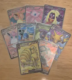 Pokemon 151 Full Art Lot All Near Mint to Mint Condition English Lot Of 9 Mew - Image 1