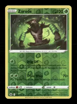Zarude Reverse Holo Holo Rare Crown Zenith 016/159 LP Pokemon LP - Image 1