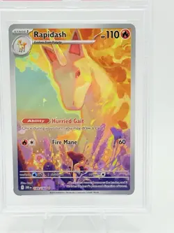 2025 POKEMON DRI EN-DESTINED RIVALS ILLUSTRATION RARE #189 RAPIDASH PSA 9 - Image 2
