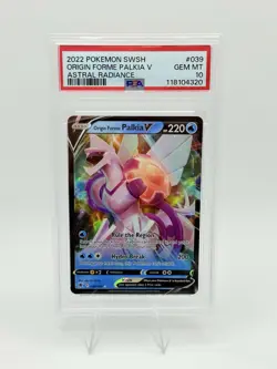 PSA 10 Pokemon TCG Origin Forme Palkia V 039/189 Astral Radiance Ultra Rare Holo - Image 1