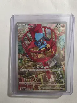 Riolu 010 Mega Evolutions ETB Pokemon Center Stamped Promo - Image 1