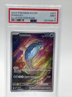 2023 POKEMON SVI EN-SCARLET & VIOLET ILLUSTRATION RARE #207 DONDOZO PSA 9 - Image 1