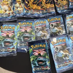 26 EMPTY Wrapper Art Set Pokemon XY Evolutions Booster Pack Charizard Blastoise - Image 4