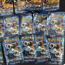 26 EMPTY Wrapper Art Set Pokemon XY Evolutions Booster Pack Charizard Blastoise - Image 5