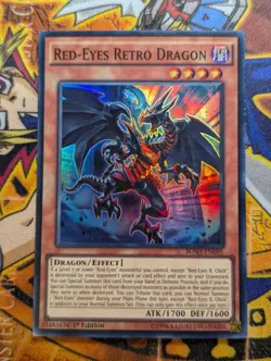 Yugioh Red-Eyes Retro Dragon BOSH-EN095 Super Rare 1st Edition VLP/LP - Image 1
