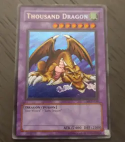 Yu-Gi-Oh! Thousand Dragon MRD-143 Secret Rare 1st Edition LP Vintage TCG - Image 1