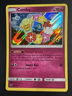 COMFEY Holo Rare Foil POKeMON 2017 Guardians Rising TCG Card# 93/145 Near MINT - Image 1