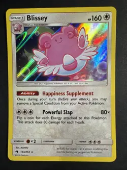 Blissey 153/214 Lost Thunder 2018 Holo Rare Holofoil Pokemon TCG Card NM IF1 - Image 1