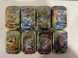 Pokemon TCG - Prismatic Evolutions Mini Tin Art Set w/ Coin & Card- EMPTY - Image 1