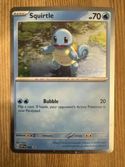 Squirtle SVP 048 S&V Black Star Promo Pokemon Card TCG Cosmos Holo Promo - Nm - Image 1