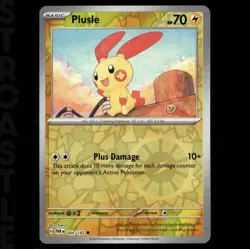 Plusle 060/182 Sv04: Paradox Rift (2023) Reverse Holo Common Pokemon TCG Card - Image 1