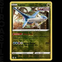 Latios 194/264 Swsh08: Fusion Strike (2021) Reverse Holo Rare Pokemon TCG Card - Image 1