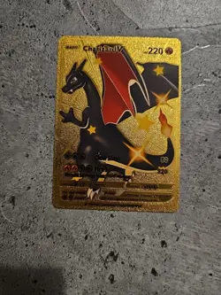 Pokemon Charizard v Gold Foil Fan Art Display Card 079/073 - Image 1