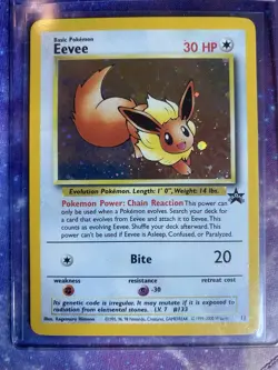 Eevee 11 2000 Holo Black Star Promo Rare WOTC Nintendo Pokemon Card TCG - LP - Image 1