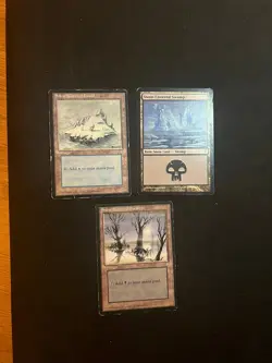 Snow-Covered Swampx1/Islandx1 [Ice Age] [Cold Snap] Swampx1 MTG Magic MP/HP - Image 1