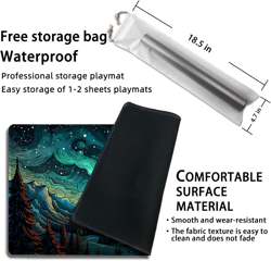 Playmat for MTG, with Free Storage Bags,Game Mat 24 x 14 inches, TCG and Board G - Image 2