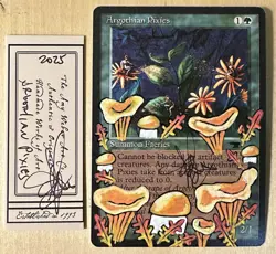 MTG Argothian Pixies Alter Altered Sketch Art Amy WEBER Magic - Image 1