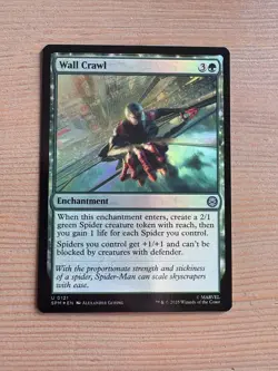 Wall Crawl - 121 - MTG: Marvel’s Spider-Man: Eternal-Legal - Uncommon - FOIL - Image 1