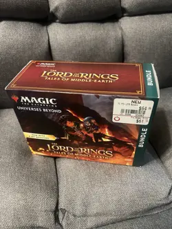 MTG LOTR Tales of Middle Earth Bundle 8 packs inside ACTUAL BOX SHOWN GAMESTOP - Image 1