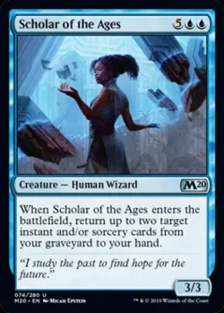 Scholar of the Ages - Light Play MTG Magic 2020 Core Set - Image 1
