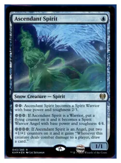MTG - #43 Ascendant Spirit - Kaldheim Foil - Image 1