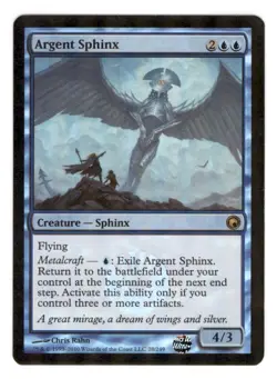 MTG - #28 Argent Sphinx - Scars of Mirrodin Foil - Image 1