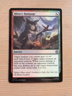 Rhino’s Rampage - 141 - MTG: Marvel’s Spider-Man: Eternal - Uncommon - FOIL - Image 1