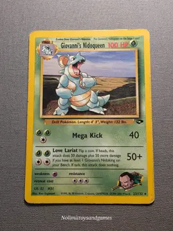 Pokemon Giovanni's Nidoqueen #23/132 Rare Gym Challenge Free Shipping - Image 1