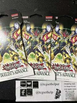 Yugioh Duelist’s Advance Sleeved Booster 9 Card Pack Lot Of 3 - Image 1