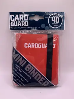 Cardguard Mini Binder w/ Strap - Red (Holds 40 Cards Small) New Factory Sealed - Image 1