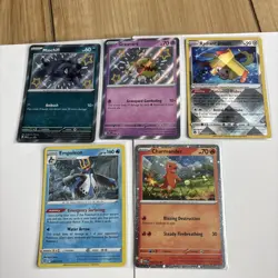 Pokemon Card Lot - X5 Unique Cosmos Holos, Shiny, Radiant - A161 - Image 1