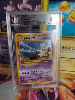 Pokemon Card Laschoking Slowking Neo Genesis Holo Gsnw Japanese BGS Beckett 9 - Image 1