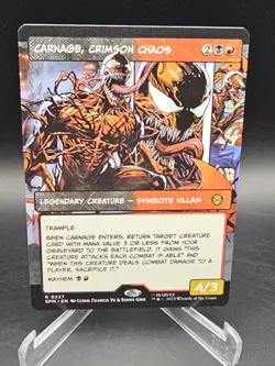 Carnage, Crimson Chaos Magic The Gathering Spider-Man Rare Extended Art #227 - Image 1