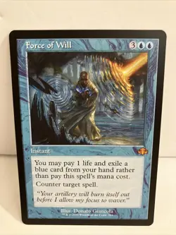 Force of Will (Retro Frame) (284) Dominaria Remastered DMR (BASE) NM+ (MTG) - Image 1