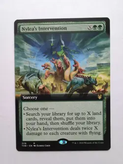MTG Nylea's Intervention (TBD) Theros Beyond Death Extended Art Regulae Rare 329 - Image 1