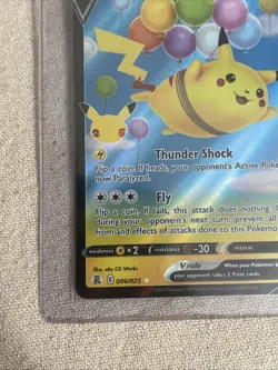 Pokemon Pokemon TCG Flying Pikachu V 006/025 Celebrations Full Art Rare Holo - Image 2