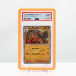 Pokemon 2024 Hisuian Arcanine #100 Twilight Masquerade Holo Rare - PSA 10 - Image 1
