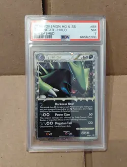 2010 Pokemon HG&SS Tyranitar Prime Holo 88/95 Holo Unleashed PSA 7 NM - Image 3
