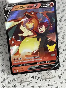 Pokemon TCG Lance's Charizard V SWSH133 Celebrations NM - Image 2