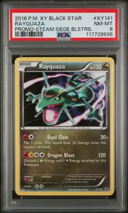 2016 POKEMON XY BLACK STAR PROMOS RAYQUAZA #XY141 HOLO PSA 8 NM #117728936 - Image 1