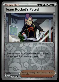 Team Rocket's Petrel 176/182 SV10: Destined Rivals Pokemon - Reverse Holo - Image 1