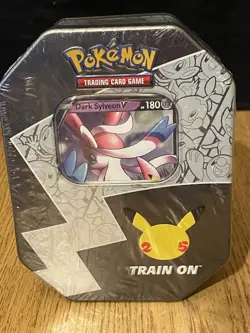 Pokemon Celebrations 25th Anniversary Dark Sylveon V Tin - Sealed - Image 1