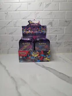 Pokemon TCG Mega Evolution MEGA Heroes Mini Tin Display (10 tins) - Image 1