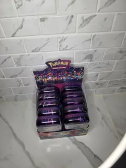 Pokemon TCG Mega Evolution MEGA Heroes Mini Tin Display (10 tins) - Image 3