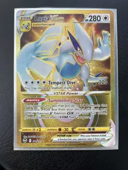 Lugia VSTAR 211/195 Gold Secret Rare Pokemon Silver Tempest - Image 1