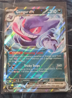 Gengar ex 104/162 Sv05: Temporal Forces Holo Near Mint Pokemon TCG - Image 1